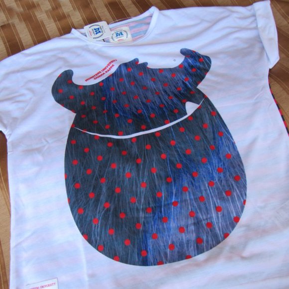 New Disney Pixar Monsters University Graphic T shirt,Small, White/Red - Picture 1 of 6